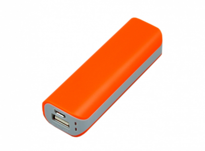Универсальное зарядное устройство power bank прямоугольной формы, оранжевое