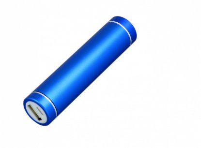 Универсальное зарядное устройство power bank круглой формы, синяя