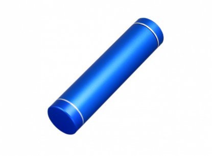 Универсальное зарядное устройство power bank круглой формы, синяя, обратная сторона
