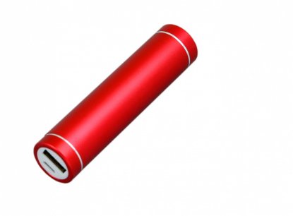 Универсальное зарядное устройство power bank круглой формы, красная
