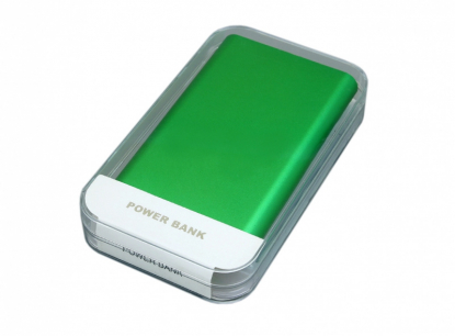 Универсальное зарядное устройство power bank PBM02 , 8000 mAh, зеленый, в упаковке