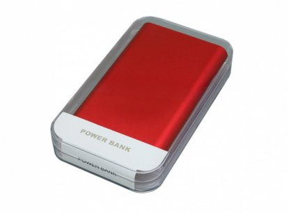 Универсальное зарядное устройство power bank PBM02 , 8000 mAh, красный, в упаковке