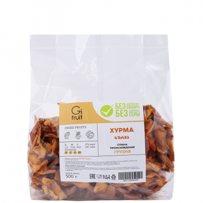 Фрукты сушеные Хурма, пакет 500 г