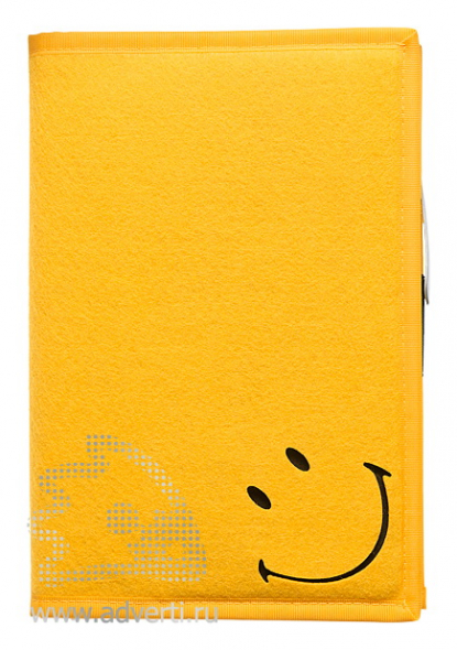 Записная книжка Smiley А5, со съемной обложкой