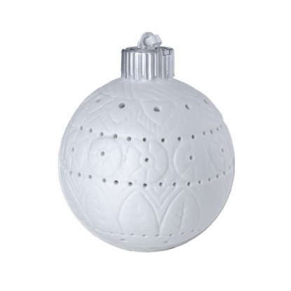 Ёлочный керамический светящийся шар с узорами Potter