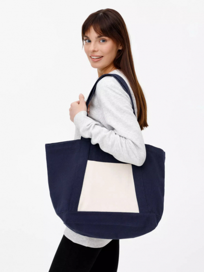 Шопер Shophop, синий с неокрашенным