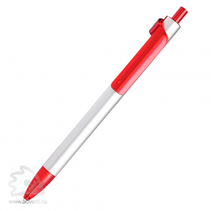 Шариковая ручка Piano BeOne серебристый корпус с красными вставками