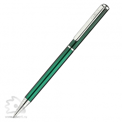 Шариковая ручка Псков, лакированная Салiасъ, темно-зеленая