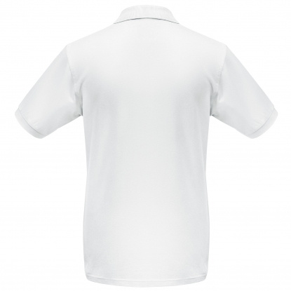 Рубашка поло Heavymill, мужская, белая, вид сзади