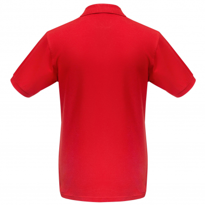 Рубашка поло Heavymill, мужская, красная, вид сзади