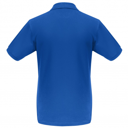 Рубашка поло Heavymill, мужская, синяя, вид сзади