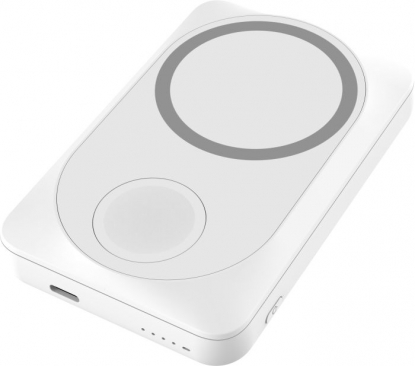 Беспроводная зарядная станция White 2в1 для Apple/Apple watch с покрытием Soft Touch, 10000 Mah