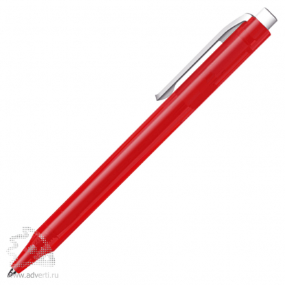 Шариковая ручка Brave Transparent Polished, красная