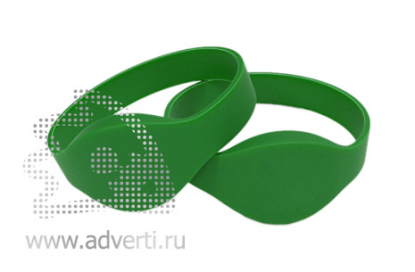 Силиконовый контрольный RFID браслет, зеленый