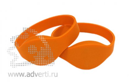Силиконовый контрольный RFID браслет, оранжевый