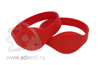 Силиконовый контрольный RFID браслет, красный