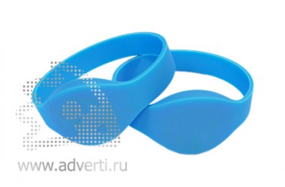 Силиконовый контрольный RFID браслет, голубой
