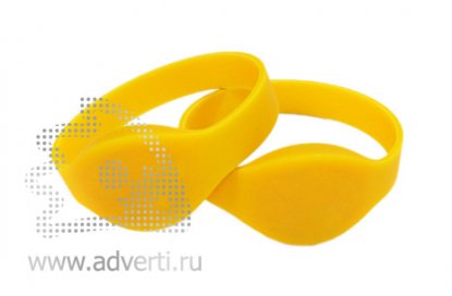 Силиконовый контрольный RFID браслет, желтый