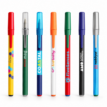 Шариковая ручка Bic Round Stic, пример персонализации