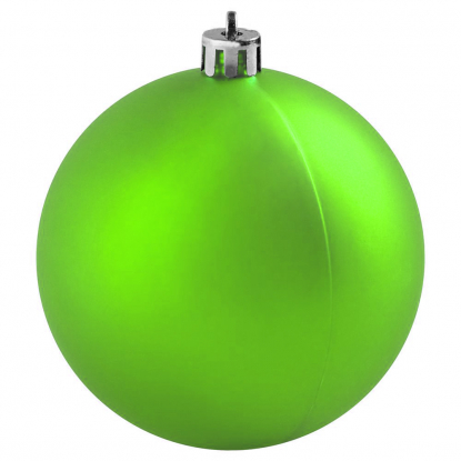 Пластиковый елочный шар, 80 мм, зелёный матовый