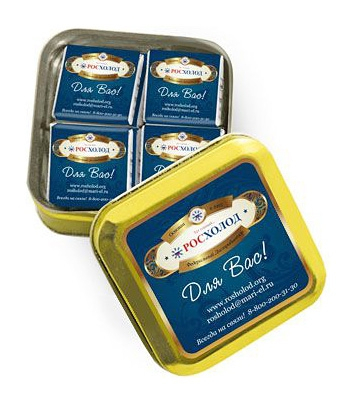 Шоколадный набор в жестяной банке, 80 г, любой дизайн на любой праздник