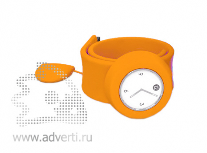 Силиконовые слэп-часы флешки, 8 Гб, оранжевые