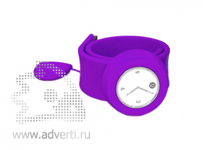 Силиконовые слэп-часы флешки, 8 Гб, темно-фиолетовые