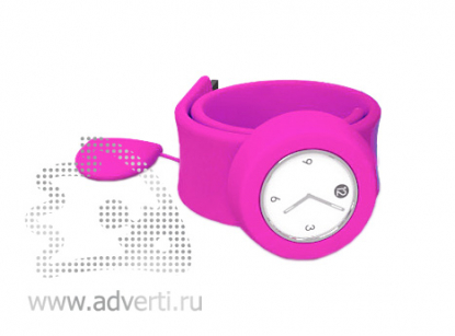 Силиконовые слэп-часы флешки, 8 Гб, ярко-розовые