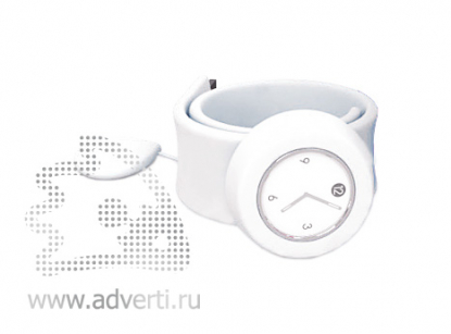 Силиконовые слэп-часы флешки, 8 Гб, белые