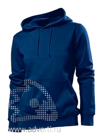 Толстовка Hooded Sweatshirt Women, женская, синяя