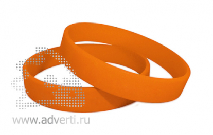 Силиконовый браслет с выпуклым / вдавленным логотипом, темно-оранжевый