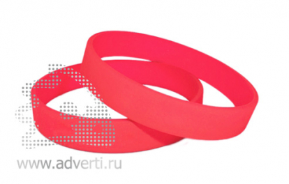 Силиконовый браслет с выпуклым / вдавленным логотипом, светло-розовый