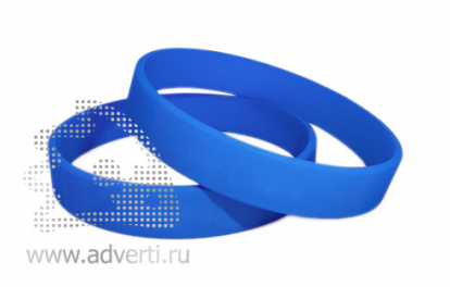 Силиконовый браслет с выпуклым / вдавленным логотипом, синий
