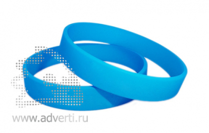 Силиконовый браслет с выпуклым / вдавленным логотипом, светло-синий
