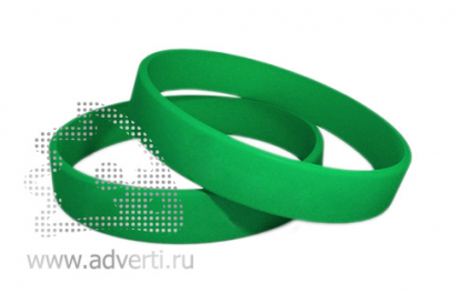 Силиконовый браслет, узкий зеленый