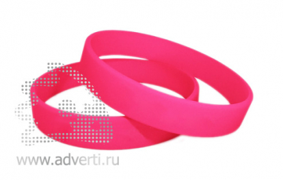Силиконовый браслет с выпуклым / вдавленным логотипом, розовый