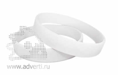 Силиконовый браслет с выпуклым / вдавленным логотипом, белый