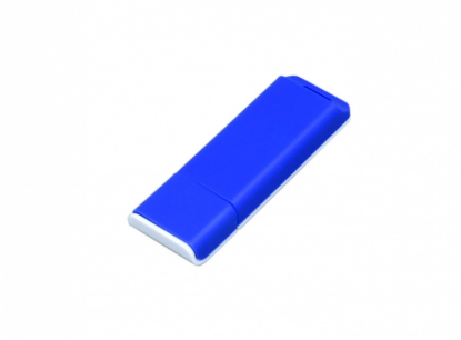 Флешка прямоугольная форма оригинальный дизайн, синяя