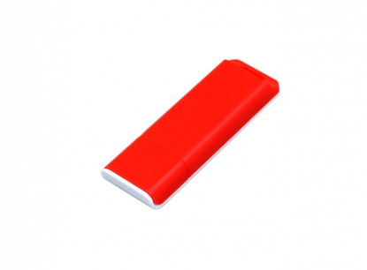 Флешка прямоугольная форма оригинальный дизайн, красная