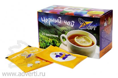 Пакетированный чай в подарочной коробке (25 штук)