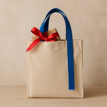 Шоппер Superbag Pack S, неокрашенный с синим