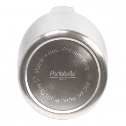 Термокружка вакуумная Parma Portobello, белая, вид снизу