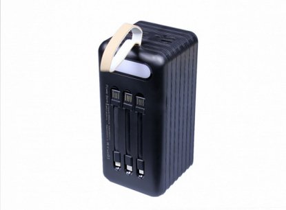 Внешний аккумулятор power bank с фонариком 80000 Mah, чёрный
