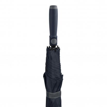 Зонт-трость Bora Portobello, полуавтомат, синий с серым, ручка