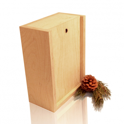 Коробка деревянная для подарков, в закрытом виде