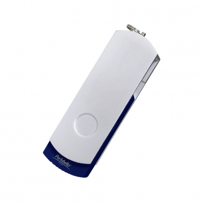 USB Флешка Elegante Portobello, синяя, оборотная сторона