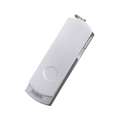 USB Флешка Elegante Portobello, серебристые, оборотная сторона
