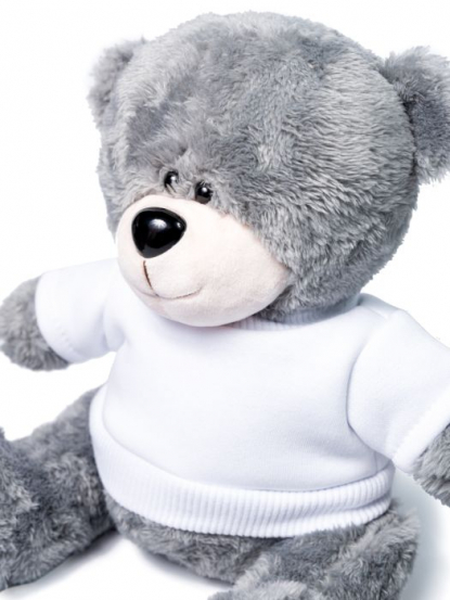 Мишка серый Ted в свитшоте, белый