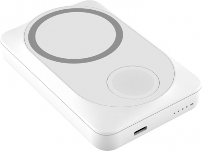 Беспроводная зарядная станция White 2в1 для Apple/Apple watch с покрытием Soft Touch, 10000 Mah
