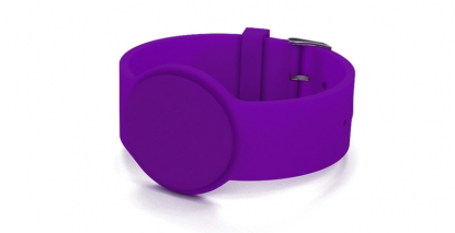 Силиконовый контрольный RFID браслет с застежкой, фиолетовый